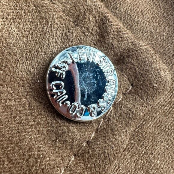 Levi's Faux Suede Full Zip Moto Biker‎ Jacket Coat Size 2X Plus Tab Shoulders - Picture 12 of 13